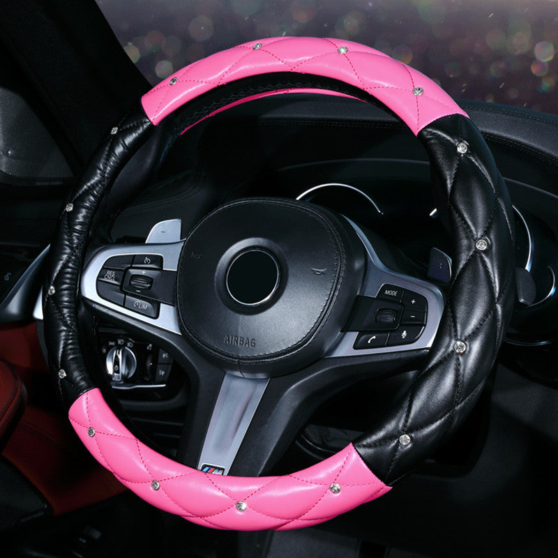 Diamond-studded Car Steering Wheel Cover