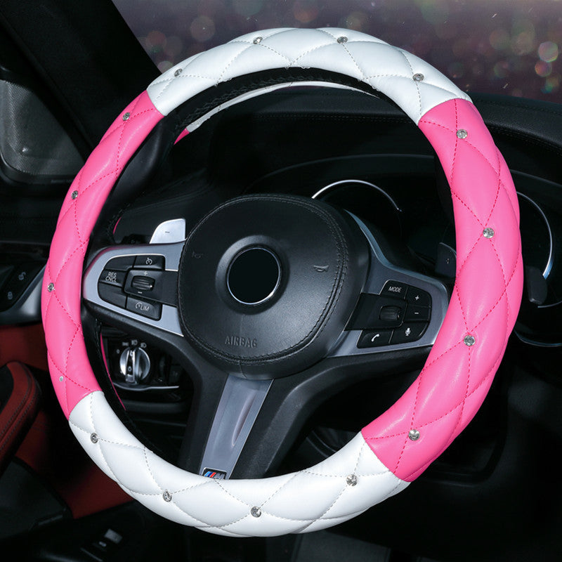 Diamond-studded Car Steering Wheel Cover