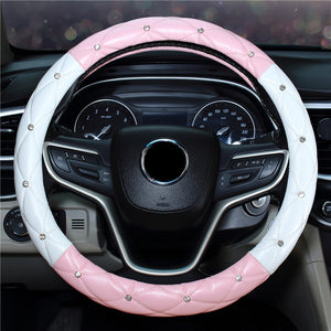 Diamond-studded Car Steering Wheel Cover