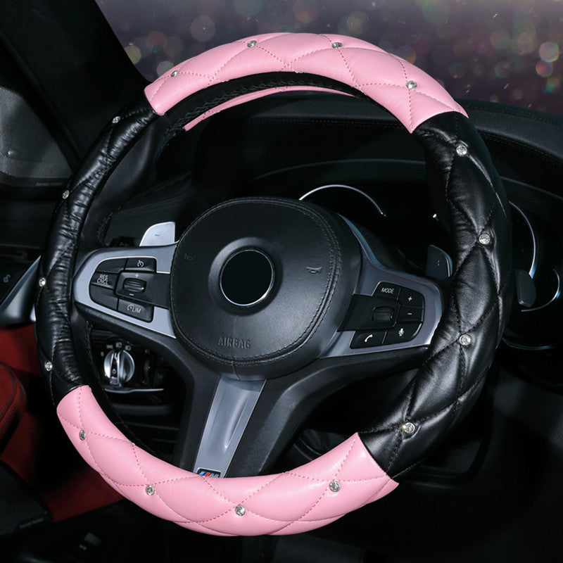 Diamond-studded Car Steering Wheel Cover