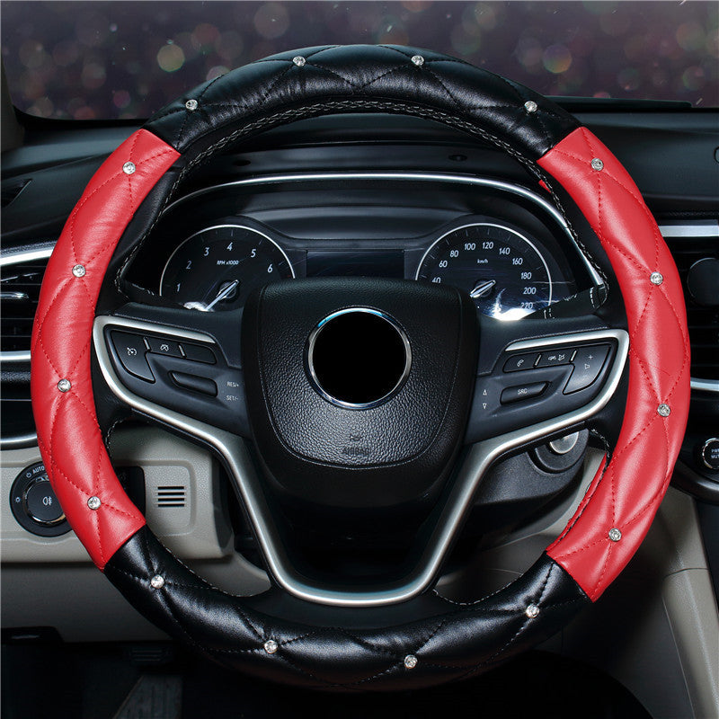 Diamond-studded Car Steering Wheel Cover